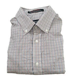 Forsyth‎ Cream Multicolor Checkered Long Sleeve Dress Shirt